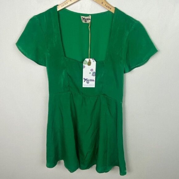 NWT Show Me Your Mumu Square Neck Bohemian Hippie Top Side Zipper New With Tags - Picture 9 of 10